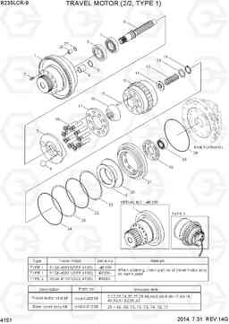 4151 TRAVEL MOTOR (2/2, TYPE 1) R235LCR-9, Hyundai