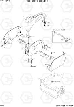 6130 CONSOLE BOX(RH) R235LCR-9, Hyundai