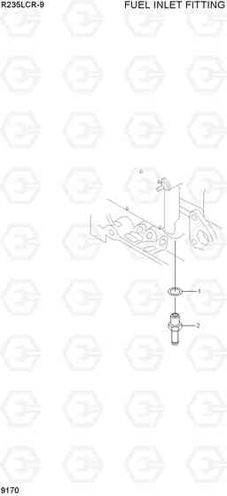 9170 FUEL INLET FITTING R235LCR-9, Hyundai