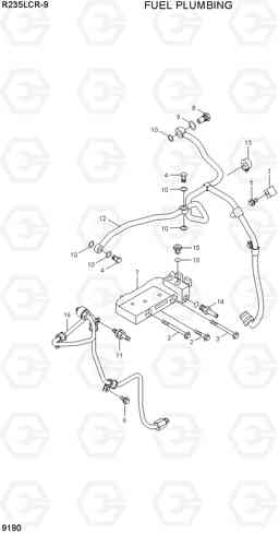 9190 FUEL PLUMBING R235LCR-9, Hyundai