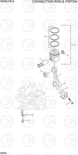 9370 CONNECTING ROD & PISTON R235LCR-9, Hyundai