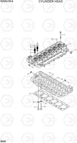 9400 CYLINDER HEAD R235LCR-9, Hyundai