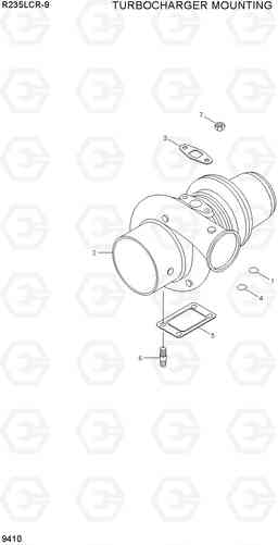 9410 TURBOCHARGER MOUNTING R235LCR-9, Hyundai