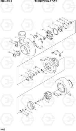 9415 TURBOCHARGER R235LCR-9, Hyundai