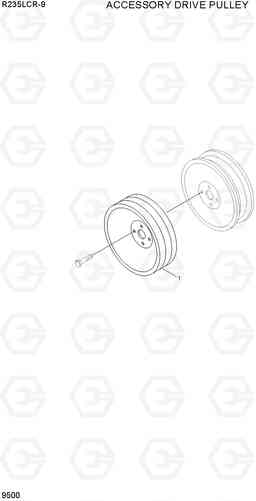 9500 ACCESSORY DRIVE PULLEY R235LCR-9, Hyundai