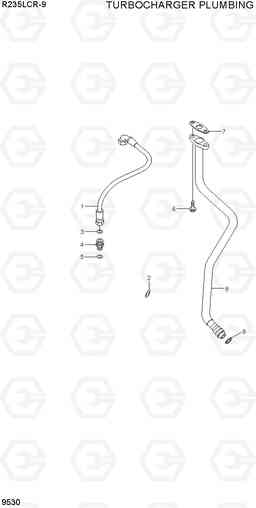 9530 TURBOCHARGER PLUMBING R235LCR-9, Hyundai