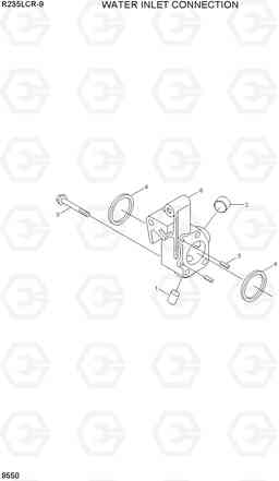 9550 WATER INLET CONNECTION R235LCR-9, Hyundai