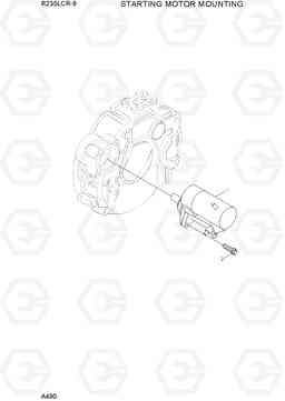 A490 STARTING MOTOR MOUNTING R235LCR-9, Hyundai