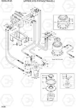 3120 UPPER HYD PIPING(TRAVEL) R235LCR-9A, Hyundai