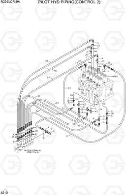 3210 PILOT HYD PIPING(CONTROL 2) R235LCR-9A, Hyundai