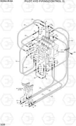 3220 PILOT HYD PIPING(CONTROL 3) R235LCR-9A, Hyundai