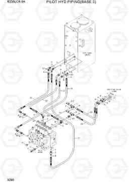 3290 PILOT HYD PIPING(BASE 3) R235LCR-9A, Hyundai