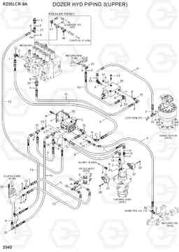 3340 DOZER HYD PIPING 3(UPPER) R235LCR-9A, Hyundai