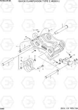 3480 QUICK CLAMP(HOOK TYPE 2, #0003-) R235LCR-9A, Hyundai