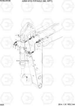 3525 ARM HYD PIPING(2.4M, OPT) R235LCR-9A, Hyundai