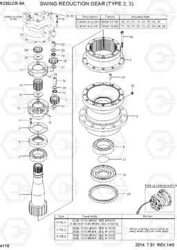 4116 SWING REDUCTION GEAR (TYPE 2, 3) R235LCR-9A, Hyundai