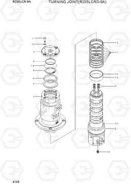 4145 TURNING JOINT(R235LCRD-9A) R235LCR-9A, Hyundai