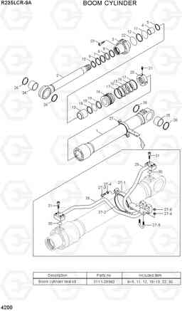 4200 BOOM CYLINDER R235LCR-9A, Hyundai