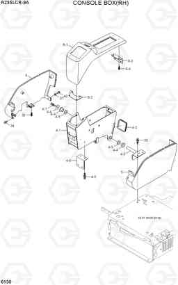 6130 CONSOLE BOX(RH) R235LCR-9A, Hyundai