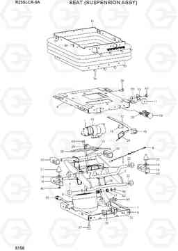 6156 SEAT (SUSPENSION ASSY) R235LCR-9A, Hyundai