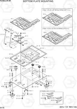 6170 BOTTOM PLATE MOUNTING R235LCR-9A, Hyundai