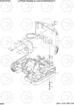 6400 UPPER FRAME & COUNTERWEIGHT R235LCR-9A, Hyundai