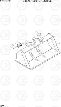 7360 BUCKET(SLOPE FINISHING) R235LCR-9A, Hyundai