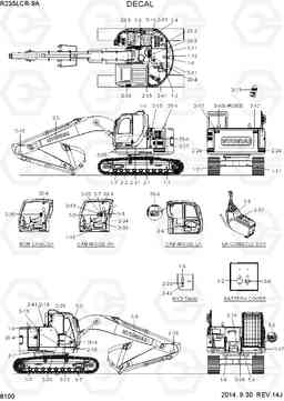 8100 DECALS R235LCR-9A, Hyundai