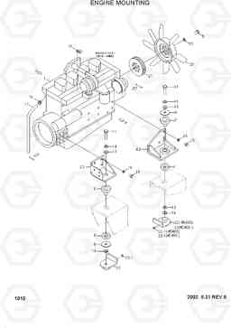 1010 ENGINE MOUNTING R250LC-3, Hyundai