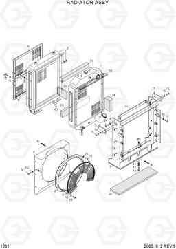 1031 RADIATOR ASSY R250LC-3, Hyundai