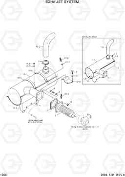 1050 EXHAUST SYSTEM R250LC-3, Hyundai