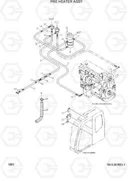 1081 PRE HEATER ASSY R250LC-3, Hyundai