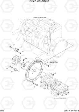 2010 PUMP MOUNTING R250LC-3, Hyundai