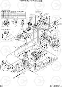 2050 PILOT HYD PIPING(BASE) R250LC-3, Hyundai