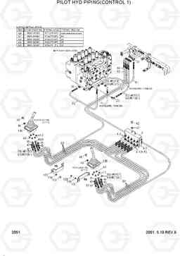 2051 PILOT HYD PIPING(CONTROL 1) R250LC-3, Hyundai