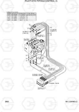 2052 PILOT HYD PIPING(CONTROL 2) R250LC-3, Hyundai