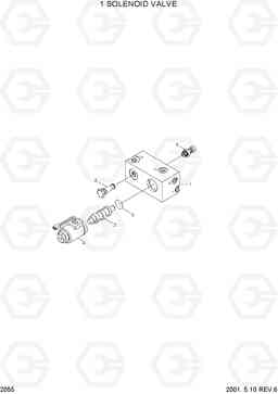 2055 1 SOLENOID VALVE R250LC-3, Hyundai