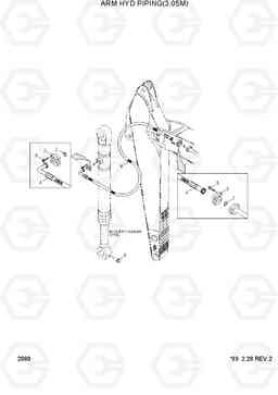 2080 ARM HYD PIPING(3.05M) R250LC-3, Hyundai