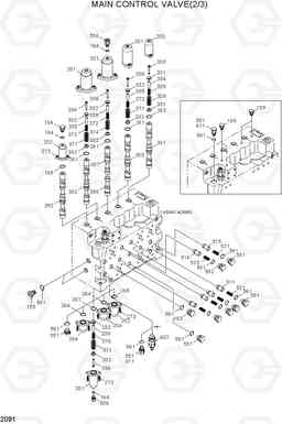 2091 MAIN CONTROL VALVE(2/3) R250LC-3, Hyundai