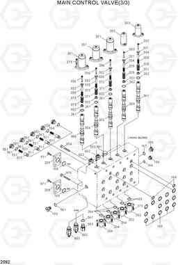 2092 MAIN CONTROL VALVE(3/3) R250LC-3, Hyundai