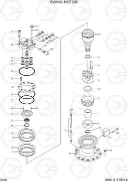 2100 SWING MOTOR R250LC-3, Hyundai