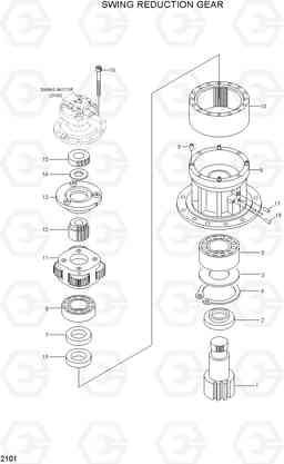 2101 SWING REDUCTION GEAR R250LC-3, Hyundai