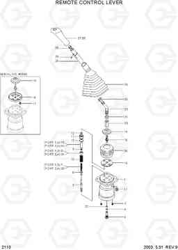 2110 REMOTE CONTROL LEVER R250LC-3, Hyundai