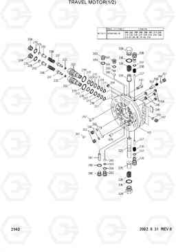 2140 TRAVEL MOTOR(1/2) R250LC-3, Hyundai