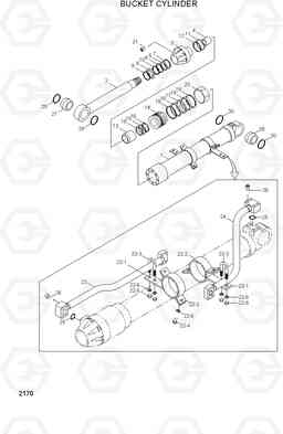 2170 BUCKET CYLINDER R250LC-3, Hyundai