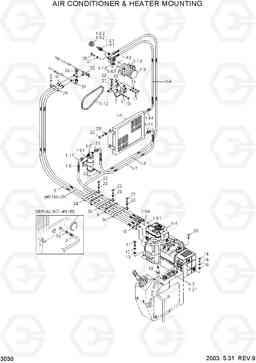 3030 AIR CONDITIONER & HEATER MOUNTING R250LC-3, Hyundai