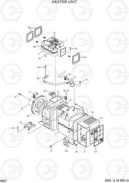 3051 HEATER UNIT R250LC-3, Hyundai