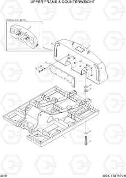 4010 UPPER FRAME & COUNTERWEIGHT R250LC-3, Hyundai