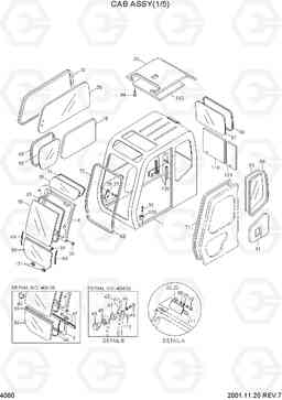 4060 CAB ASSY(1/5) R250LC-3, Hyundai