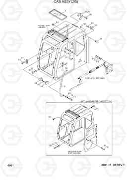 4061 CAB ASSY(2/5) R250LC-3, Hyundai